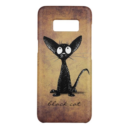 Coque Case-Mate Pour Samsung Galaxy Chat oriental noir mignon de Shorthair (Dos)