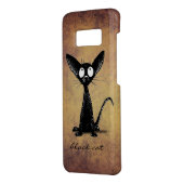 Coque Case-Mate Pour Samsung Galaxy Chat oriental noir mignon de Shorthair (Dos/Gauche)