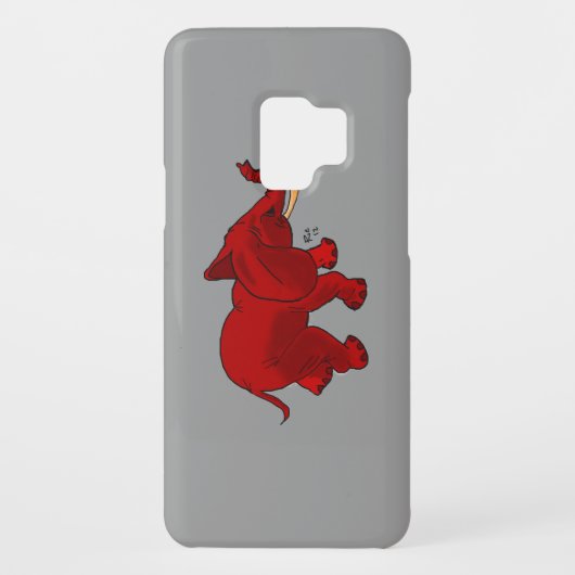 Coque Case-Mate Pour Samsung Galaxy Conception rouge d'éléphant (Dos)