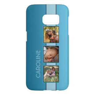 Coque Samsung Galaxy S7 Coral Chic Ombre Gradient Nom Photo Sur
