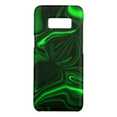 Coque Case-Mate Pour Samsung Galaxy Courbes ou ondulations vert métallique, foncé (Dos)