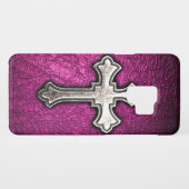 Coque Case-Mate Pour Samsung Galaxy Croix rose (Dos (Horizontal))