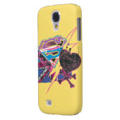 Coque Case-Mate Pour Samsung Galaxy Drapeau supergirl et os croisés (Dos gauche)