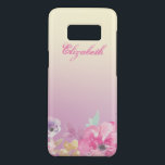Coque Case-Mate Samsung Galaxy S8 Fille Chic Aquarelle Floral - Personnalisé<br><div class="desc">Fleur girly adorable avec votre nom.</div>