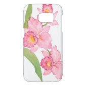 Coque Case-Mate Pour Samsung Galaxy Fleurs d'aquarelle rose exotique (Dos)