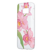 Coque Case-Mate Pour Samsung Galaxy Fleurs d'aquarelle rose exotique (Dos gauche)