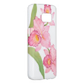 Coque Case-Mate Pour Samsung Galaxy Fleurs d'aquarelle rose exotique (Dos/Droit)