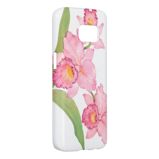 Coque Case-Mate Pour Samsung Galaxy Fleurs d'aquarelle rose exotique (Dos/Droit)