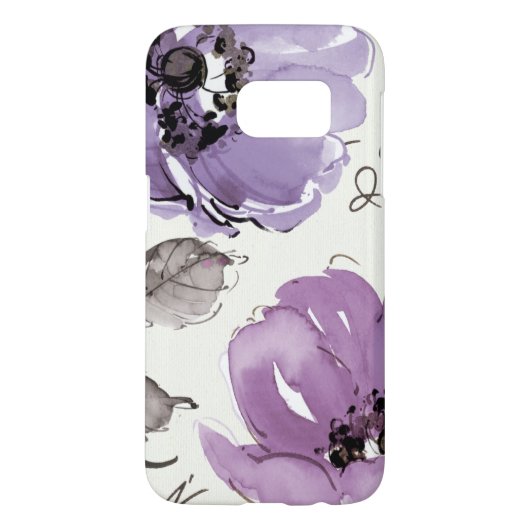 Coque Case-Mate Pour Samsung Galaxy Fleurs violettes (Dos)