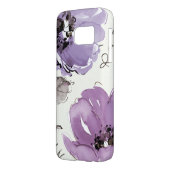 Coque Case-Mate Pour Samsung Galaxy Fleurs violettes (Dos gauche)