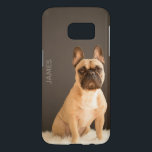 Coque Samsung Galaxy S7 Français Bulldog Nom personnalisé | Chien<br><div class="desc">Ce design présente une photo du populaire Bulldog français assis en regardant directement la caméra. Personnalisez avec votre propre nom en modifiant le texte dans la zone de texte ou en supprimant le texte sans texte. #chien #canine #animal #personnalisées #cadeaux #Samsung #photo</div>
