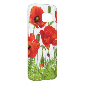 Coque Case-Mate Pour Samsung Galaxy Frontière horizontale avec le pavot rouge (Dos/Droit)