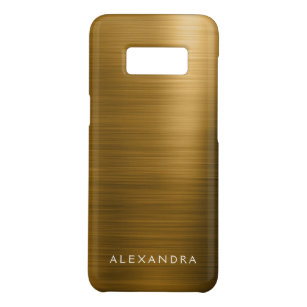 Coque Case-Mate Samsung Galaxy S8 Gold Foil Luxury Metallic Monogramme Nom