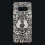 Coque Case-Mate Samsung Galaxy S8 Illustration de la tête de tête de loup noir<br><div class="desc">Cool tête de loup noir détaillée illustration abstraite.</div>