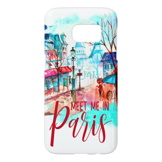 Coque Case-Mate Pour Samsung Galaxy La Tour Eiffel me rencontre à Paris (Dos)