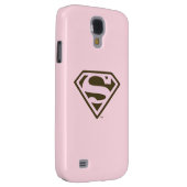 Coque Case-Mate Pour Samsung Galaxy Logo de Supergirl Pink and Brown (Dos/Droit)