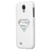 Coque Case-Mate Pour Samsung Galaxy Logo de Supergirl Rainbow Outline (Dos gauche)