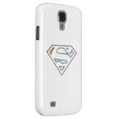 Coque Case-Mate Pour Samsung Galaxy Logo de Supergirl Rainbow Outline (Dos/Droit)