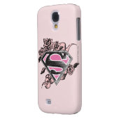 Coque Case-Mate Pour Samsung Galaxy Logo Supergirl avec Rose (Dos gauche)