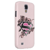 Coque Case-Mate Pour Samsung Galaxy Logo Supergirl avec Rose (Dos/Droit)