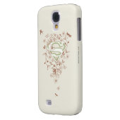 Coque Case-Mate Pour Samsung Galaxy Logo Supergirl Green Floral (Dos gauche)