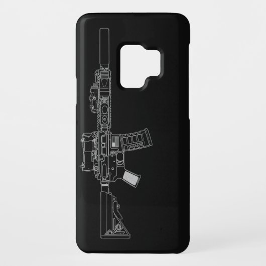 Coque Case-Mate Pour Samsung Galaxy Mk18 noir du cas S9 de mod 0 (Dos)