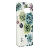 Coque Case-Mate Pour Samsung Galaxy Monogramme | Cluster de succulents (Dos/Droit)