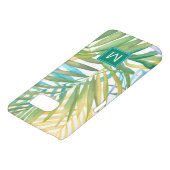 Coque Case-Mate Pour Samsung Galaxy Monogramme | Feuilles de palmiers tropicaux (Bas)