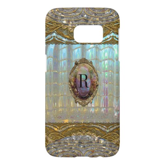 Coque Case-Mate Pour Samsung Galaxy Monogramme unique Girly baroque doux de Veraspeece (Dos)