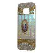Coque Case-Mate Pour Samsung Galaxy Monogramme unique Girly baroque doux de Veraspeece (Dos gauche)