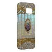 Coque Case-Mate Pour Samsung Galaxy Monogramme unique Girly baroque doux de Veraspeece (Dos/Droit)