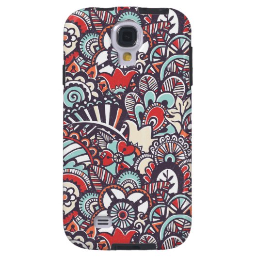 Coque Case-Mate Pour Samsung Galaxy Motif à doodle floral Paisley (Dos)