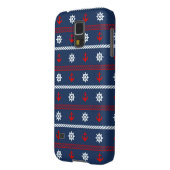 Coque Case-Mate Pour Samsung Galaxy Motif blanc et bleu rouge d'océan (Dos gauche)