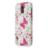 Coque Case-Mate Pour Samsung Galaxy Motif blanc floral (Dos gauche)