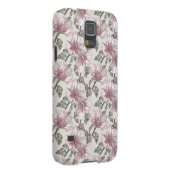 Coque Case-Mate Pour Samsung Galaxy Motif de fleurs rose amorti de ketmie (Dos/Droit)