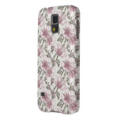 Coque Case-Mate Pour Samsung Galaxy Motif de fleurs rose amorti de ketmie (Dos gauche)