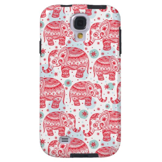 Coque Case-Mate Pour Samsung Galaxy Motif d'éléphant rouge (Dos)