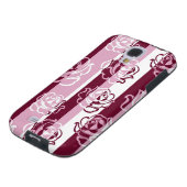 Coque Case-Mate Pour Samsung Galaxy Motif rayé avec des roses (Bas)