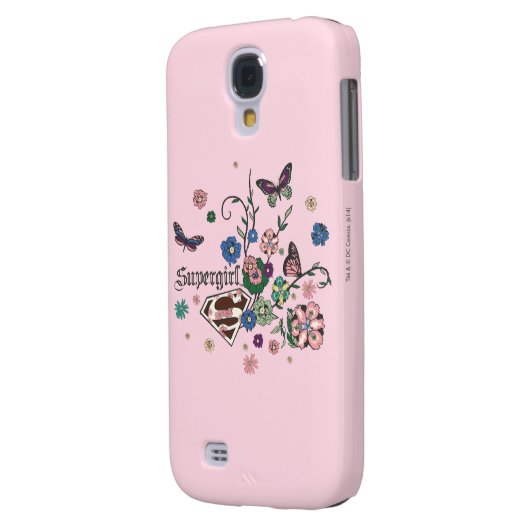 Coque Case-Mate Pour Samsung Galaxy Papillons supergirl (Dos gauche)