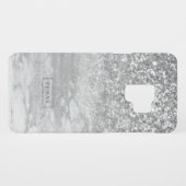 Coque Case-Mate Pour Samsung Galaxy Parties scintillant Faux Argent & Marbre Ombre (Dos (Horizontal))