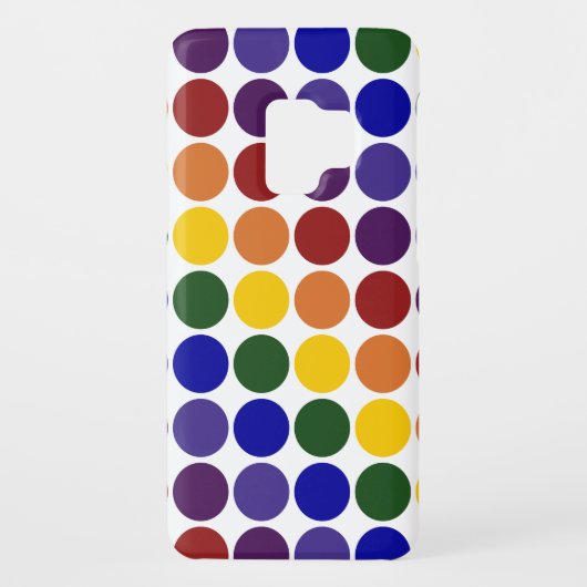 Coque Case-Mate Pour Samsung Galaxy Pois d'arc-en-ciel sur le blanc (Dos)