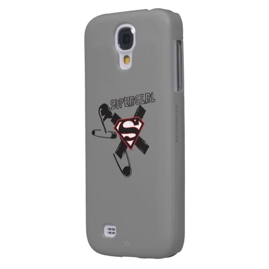 Coque Case-Mate Pour Samsung Galaxy Poupées de sécurité noire Supergirl (Dos gauche)