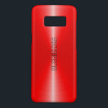 Coque Case-Mate Samsung Galaxy S8 Revêtement en acier inoxydable rouge métallique mo<br><div class="desc">Revêtement en acier inoxydable rouge métallique (image en acier rouge couleur acier). monogramme personnalisé et optionnel. De nombreuses couleurs sont disponibles et n'importe quelle peut être demandée par e-mail. Disponible sur d'autres produits</div>