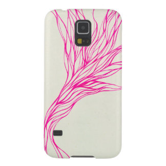 Coque Pour Samsung Galaxy S5 Rose-Lignes caisse de la galaxie S5 de Samsung