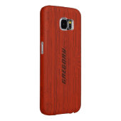 Coque Case-Mate Pour Samsung Galaxy Rouge en acajou bois Motif Look (Dos/Droit)