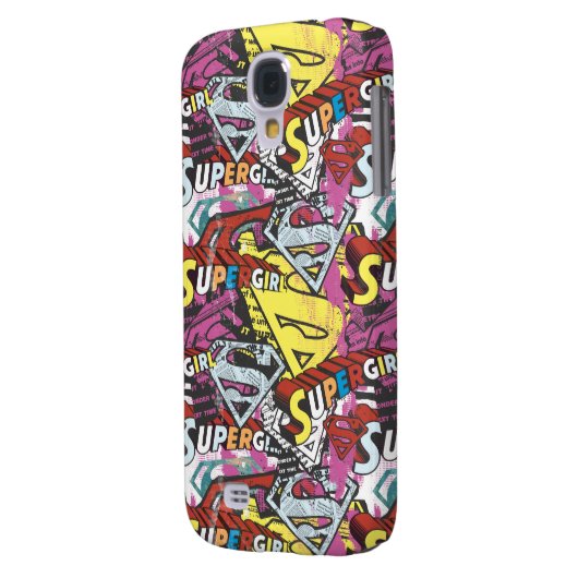 Coque Case-Mate Pour Samsung Galaxy Supergirl Comic Capers Pattern 4 (Dos gauche)