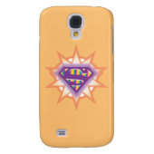 Coque Case-Mate Pour Samsung Galaxy Supergirl Orange Starburst (Dos)
