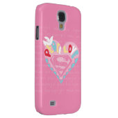 Coque Case-Mate Pour Samsung Galaxy Supergirl Paix et amour rose (Dos/Droit)