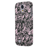 Coque Case-Mate Pour Samsung Galaxy Supergirl Pink et Black Scribbles (Dos gauche)