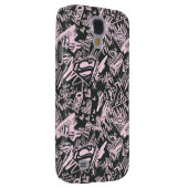 Coque Case-Mate Pour Samsung Galaxy Supergirl Pink et Black Scribbles (Dos/Droit)